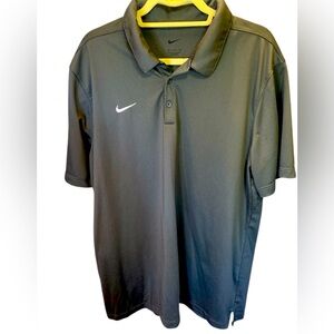 Nike Black Athletic Polo Golf Shirt Classic Design XL